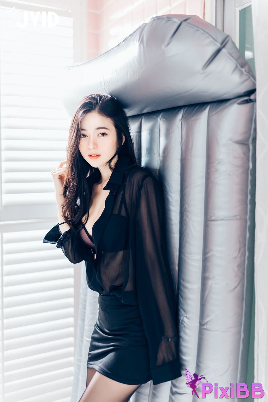 JVID Lele Le Piao Ge New boss subordinate The ultimate secret of inner less black stockings PixiBB.COM 092