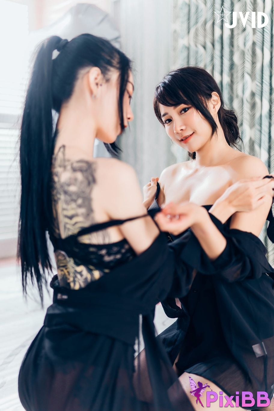 JVID Lele Le Piao Ge New boss subordinate The ultimate secret of inner less black stockings PixiBB.COM 106