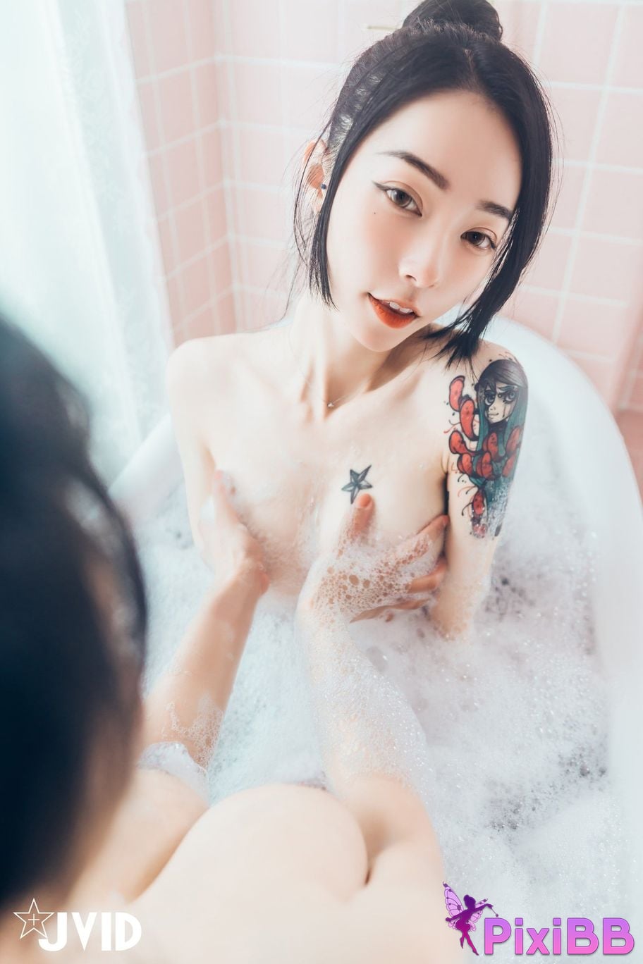 JVID Lele Le Piao Ge New boss subordinate The ultimate secret of inner less black stockings PixiBB.COM 129