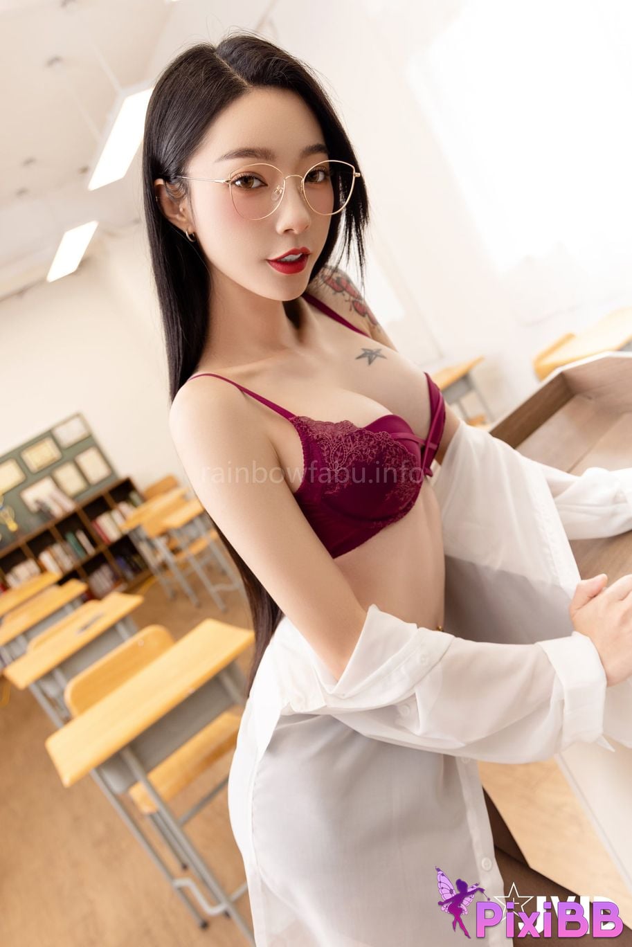 JVID Piao Ge Super sensitive M nv jiao shi piao ge jin fu diao chu ti yan Teacher thirst for shibari PixiBB.COM 033