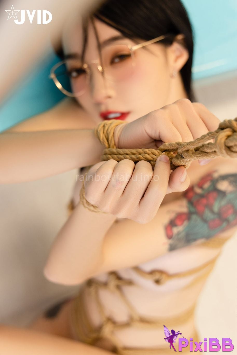 JVID Piao Ge Super sensitive M nv jiao shi piao ge jin fu diao chu ti yan Teacher thirst for shibari PixiBB.COM 062