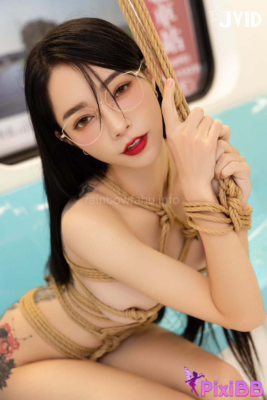 JVID Piao Ge Super sensitive M nv jiao shi piao ge jin fu diao chu ti yan Teacher thirst for shibari PixiBB.COM 101