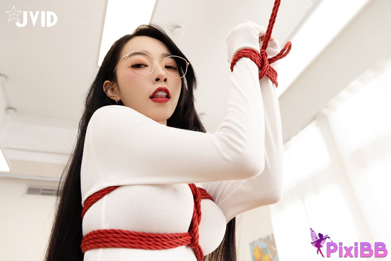 JVID Piao Ge Super sensitive M nv jiao shi piao ge jin fu diao chu ti yan Teacher thirst for shibari PixiBB.COM 110