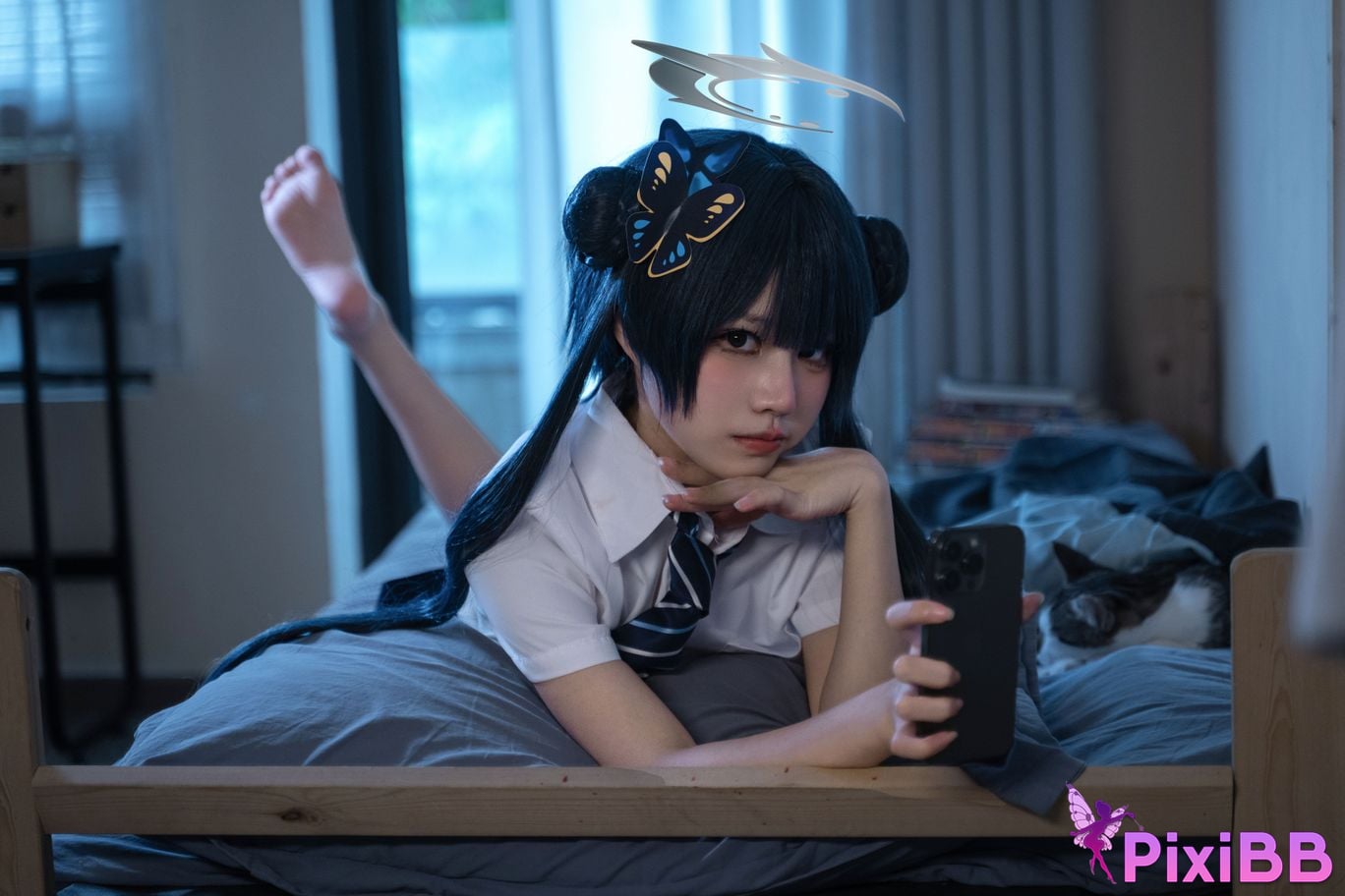 Cosplayer Shimizu Nagi Concubine Longhua JK PixiBB.COM 035