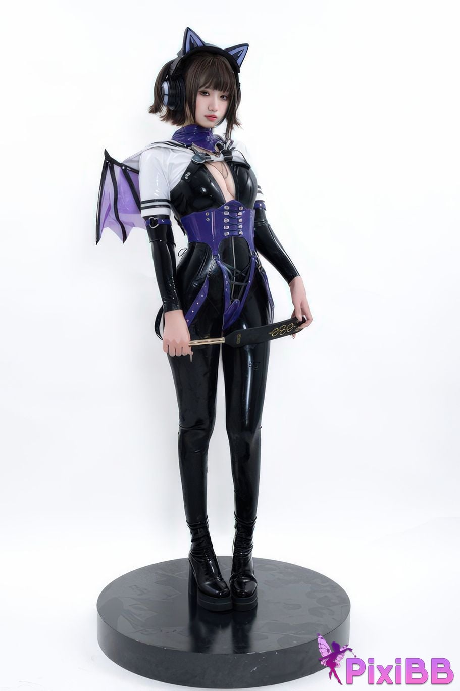 Cosplayer Qiqi be good White shed gel coat PixiBB.COM 024