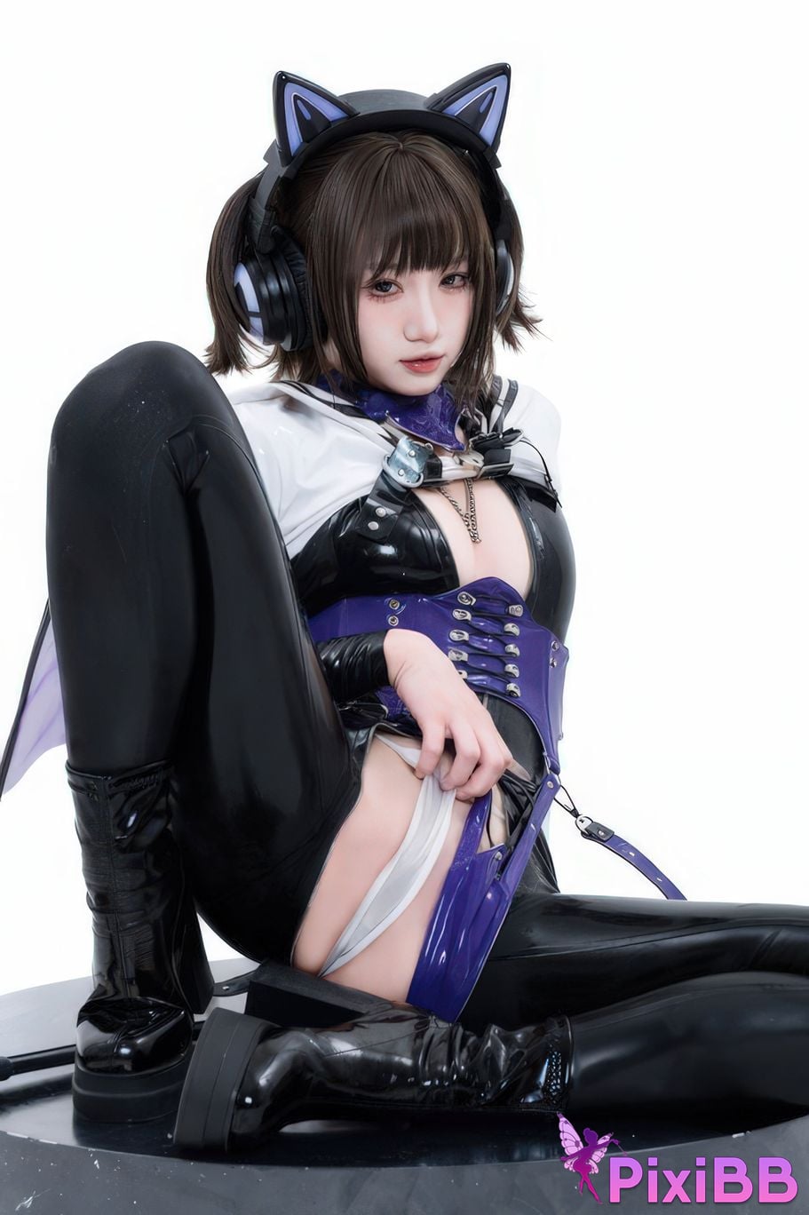 Cosplayer Qiqi be good White shed gel coat PixiBB.COM 033