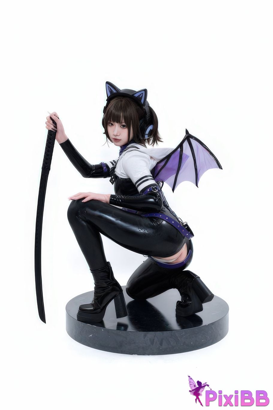 Cosplayer Qiqi be good White shed gel coat PixiBB.COM 035