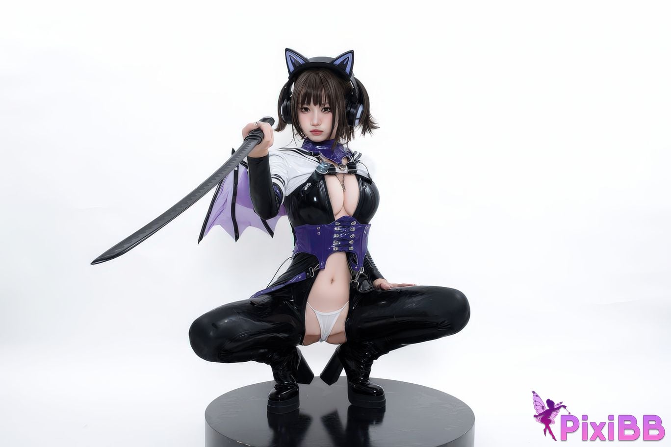 Cosplayer Qiqi be good White shed gel coat PixiBB.COM 050