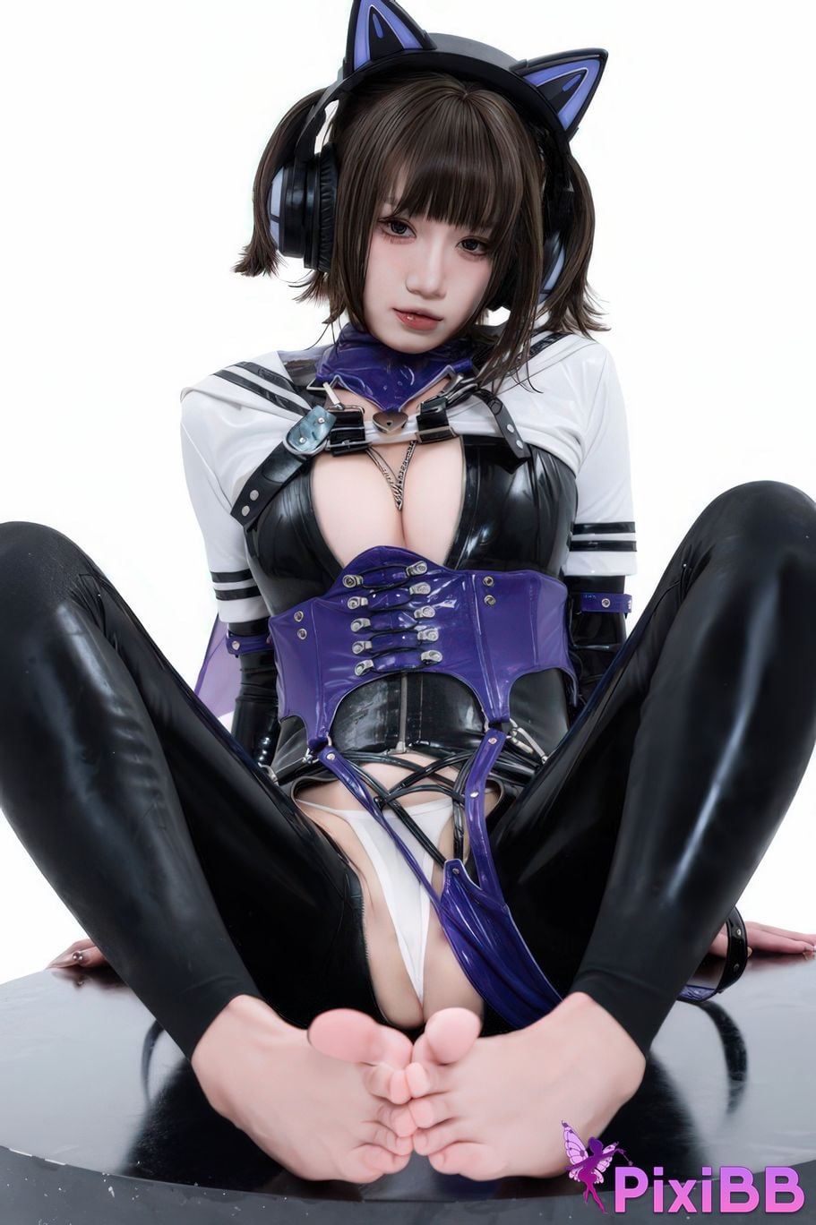 Cosplayer Qiqi be good White shed gel coat PixiBB.COM 064