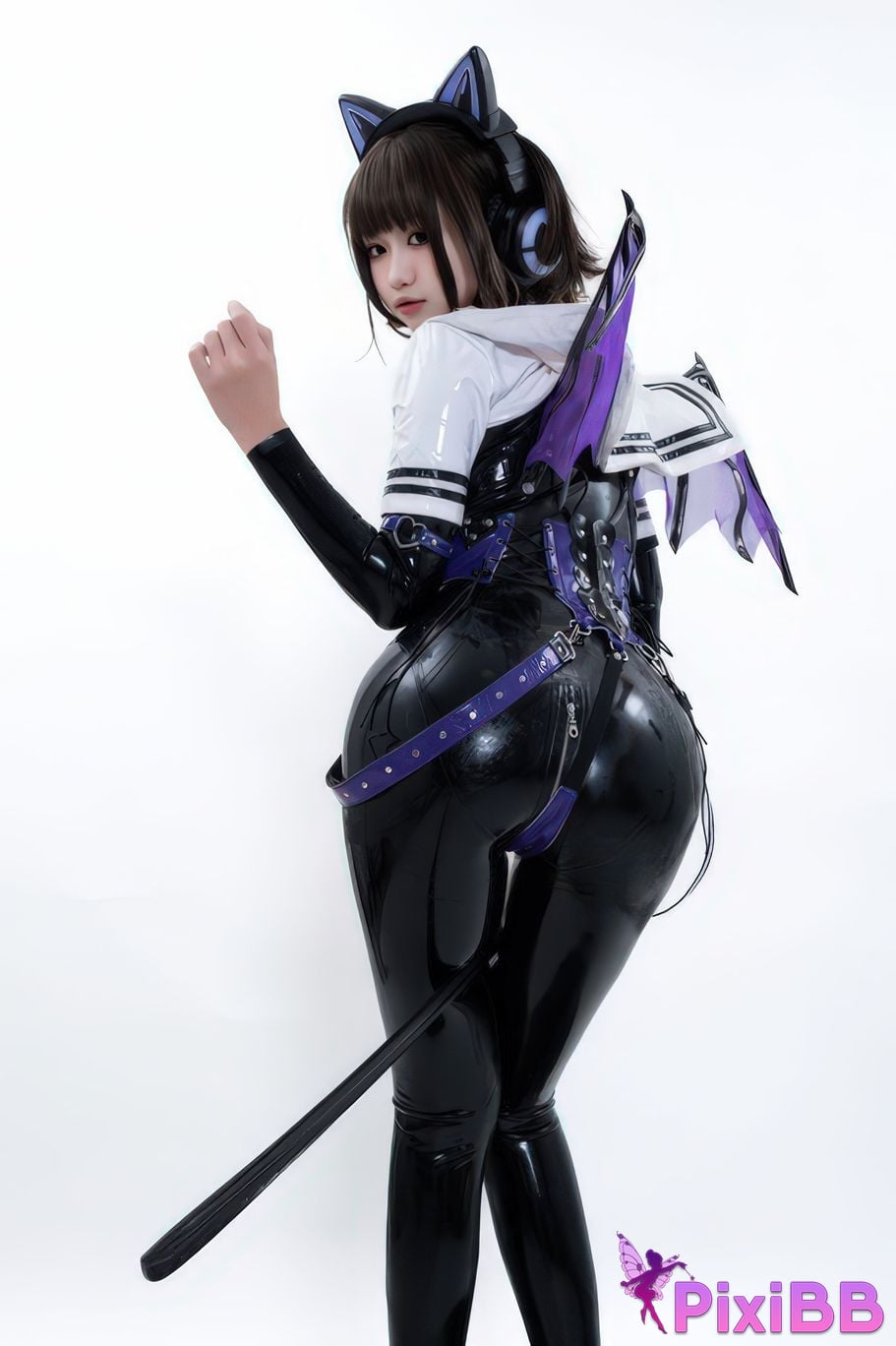 Cosplayer Qiqi be good White shed gel coat PixiBB.COM 067