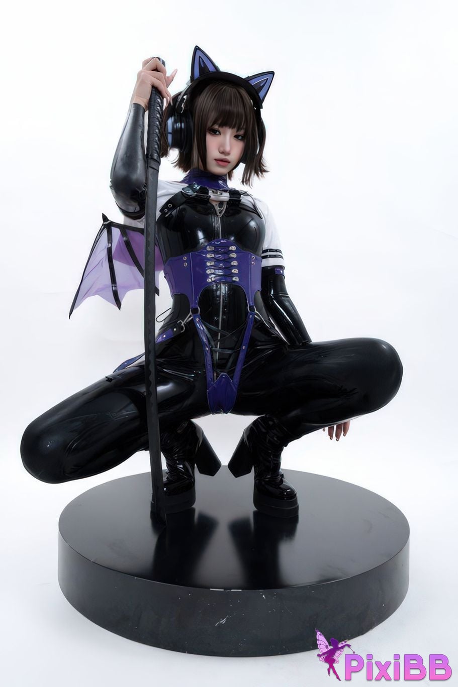 Cosplayer Qiqi be good White shed gel coat PixiBB.COM 077