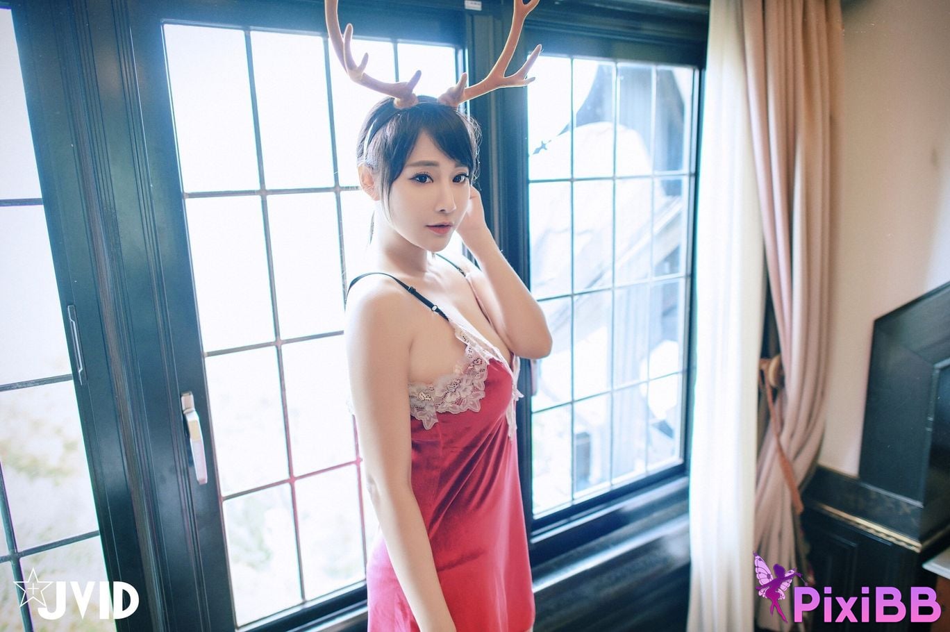 JVID Lele Le Quan Ji Shang Kong Wu Ma big breast goddess Lu Jiao Nu Hai De Bao En PixiBB.COM 045