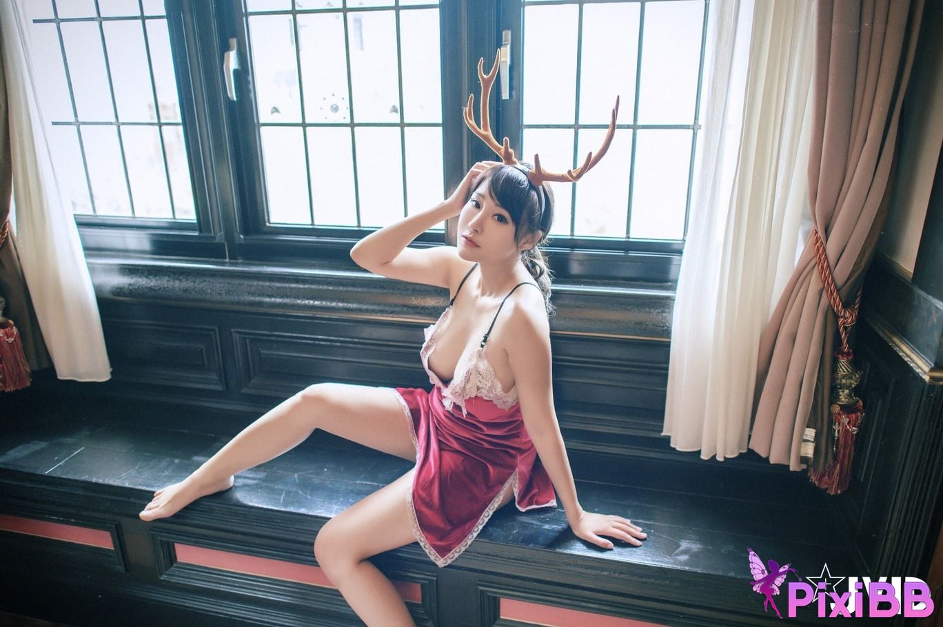 JVID Lele Le Quan Ji Shang Kong Wu Ma big breast goddess Lu Jiao Nu Hai De Bao En PixiBB.COM 067