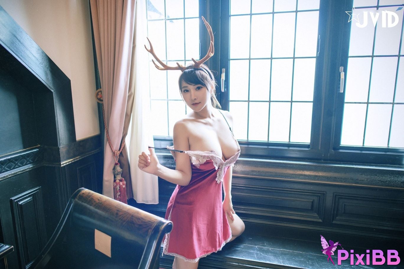 JVID Lele Le Quan Ji Shang Kong Wu Ma big breast goddess Lu Jiao Nu Hai De Bao En PixiBB.COM 084