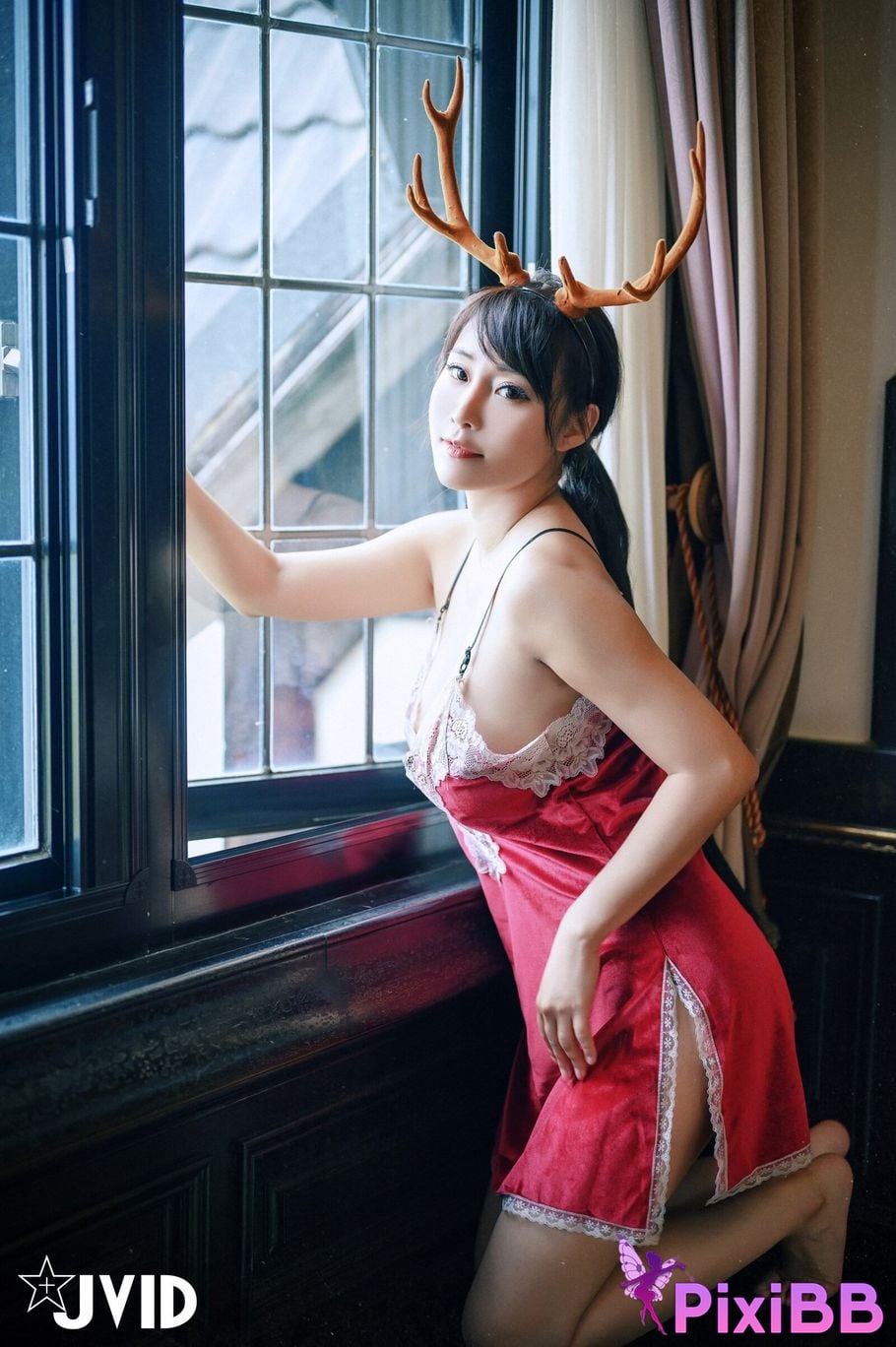 JVID Lele Le Quan Ji Shang Kong Wu Ma big breast goddess Lu Jiao Nu Hai De Bao En PixiBB.COM 087