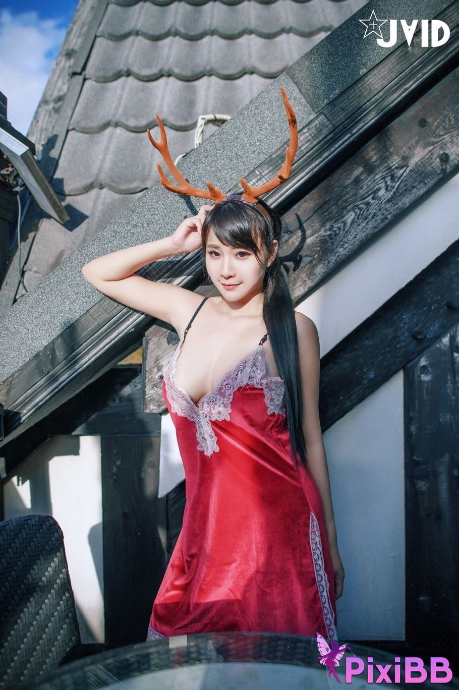 JVID Lele Le Quan Ji Shang Kong Wu Ma big breast goddess Lu Jiao Nu Hai De Bao En PixiBB.COM 115