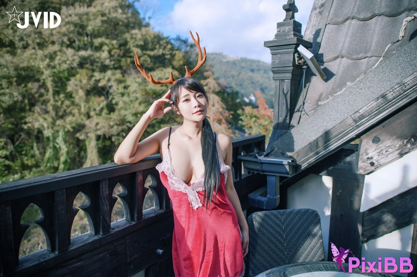 JVID Lele Le Quan Ji Shang Kong Wu Ma big breast goddess Lu Jiao Nu Hai De Bao En PixiBB.COM 116