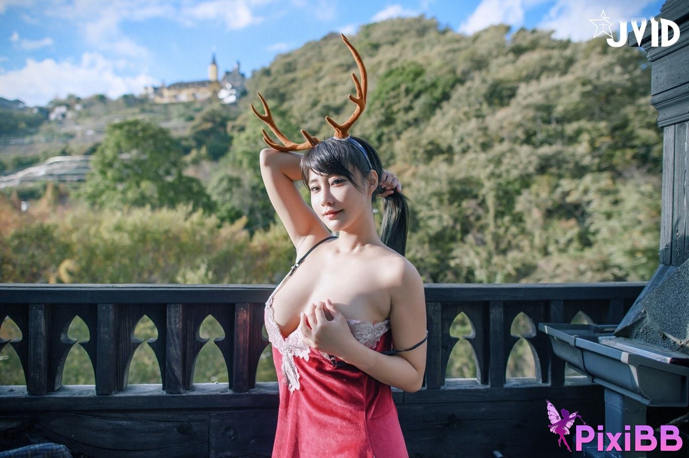 JVID Lele Le Quan Ji Shang Kong Wu Ma big breast goddess Lu Jiao Nu Hai De Bao En PixiBB.COM 117