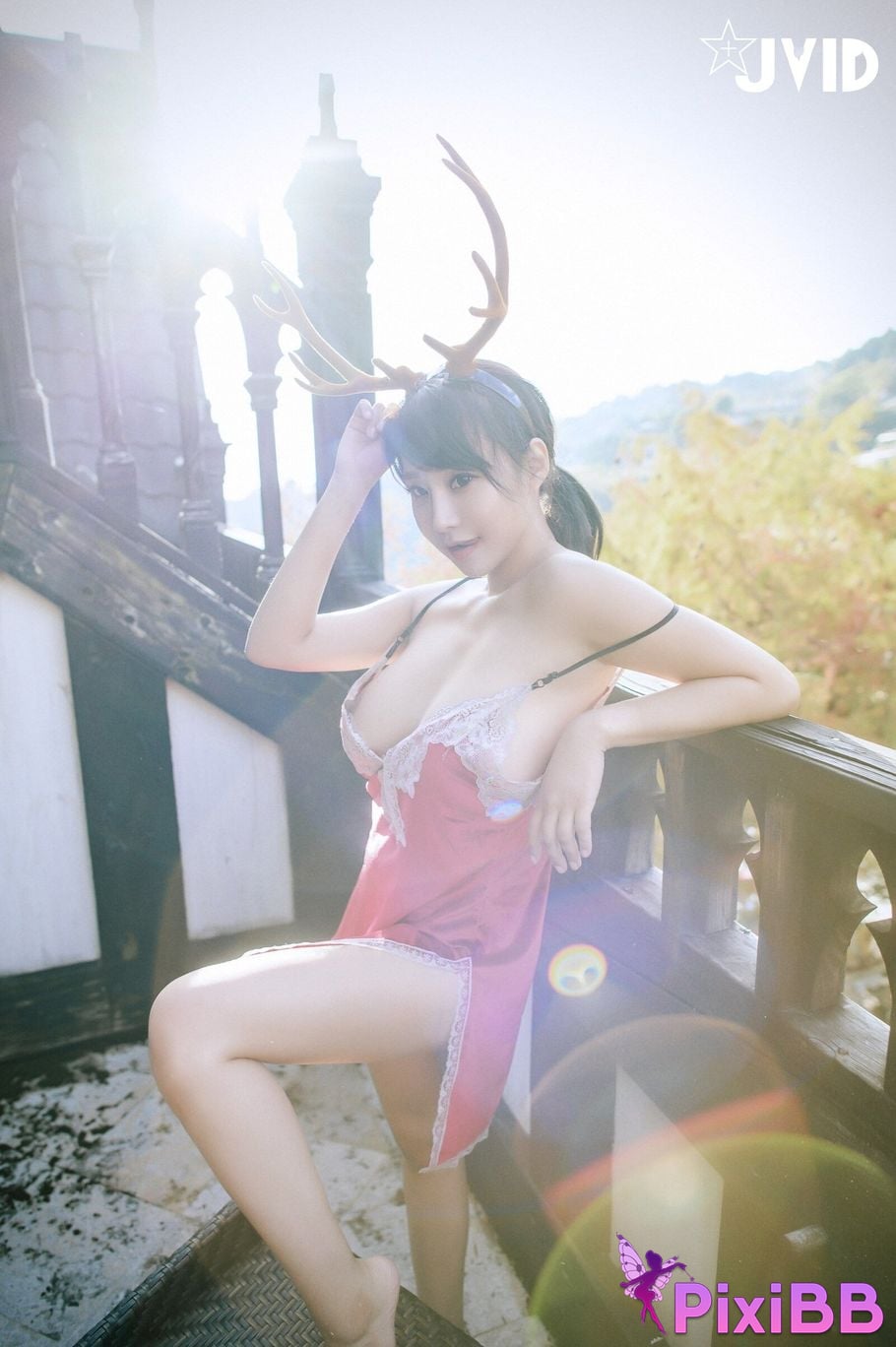 JVID Lele Le Quan Ji Shang Kong Wu Ma big breast goddess Lu Jiao Nu Hai De Bao En PixiBB.COM 120