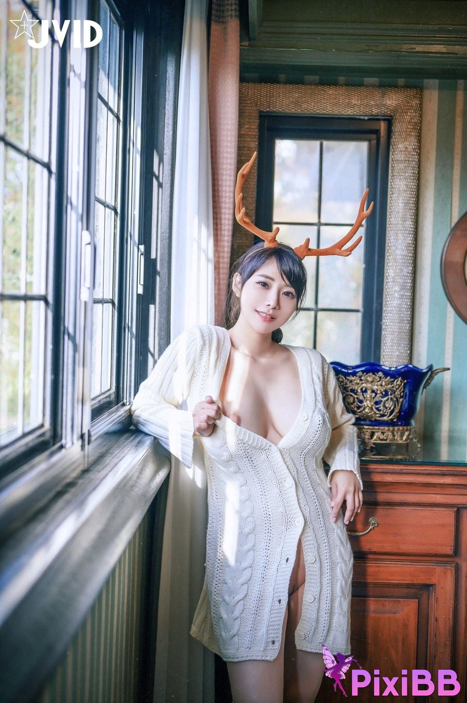 JVID Lele Le Quan Ji Shang Kong Wu Ma big breast goddess Lu Jiao Nu Hai De Bao En PixiBB.COM 130