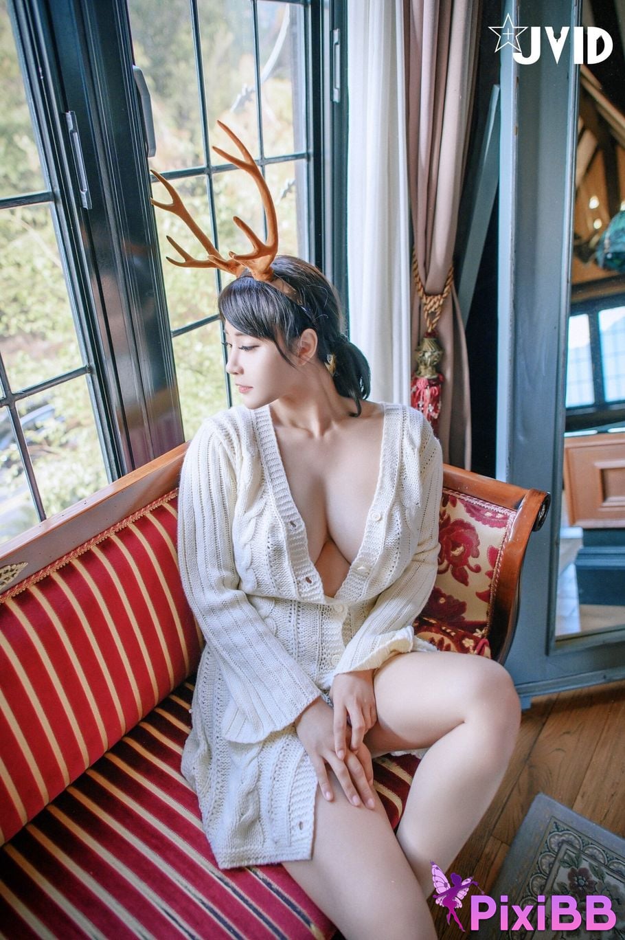 JVID Lele Le Quan Ji Shang Kong Wu Ma big breast goddess Lu Jiao Nu Hai De Bao En PixiBB.COM 133