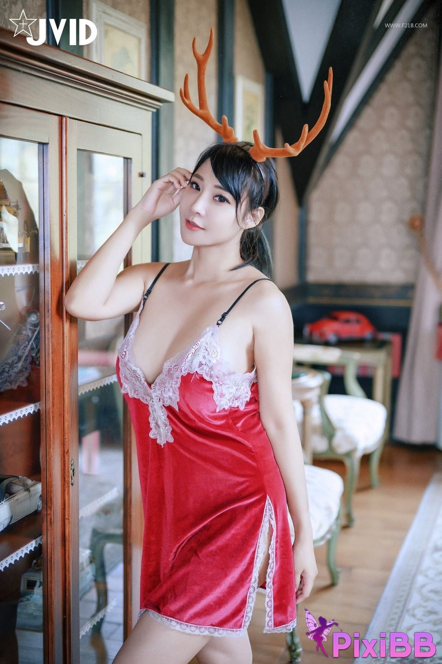 JVID Lele Le Quan Ji Shang Kong Wu Ma Big tits goddess le lu jiao nv hai de bao en PixiBB.COM 012