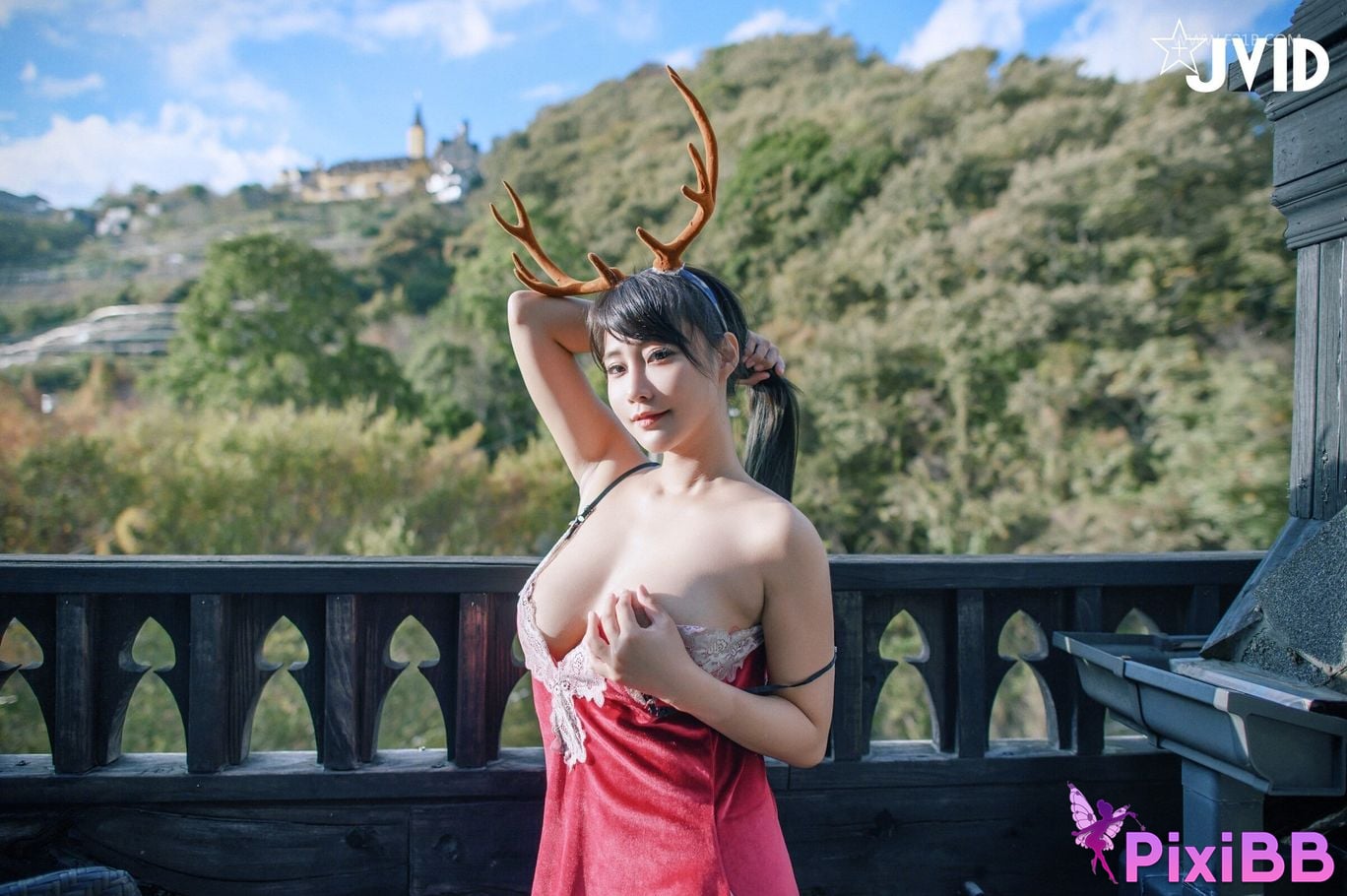 JVID Lele Le Quan Ji Shang Kong Wu Ma Big tits goddess le lu jiao nv hai de bao en PixiBB.COM 036