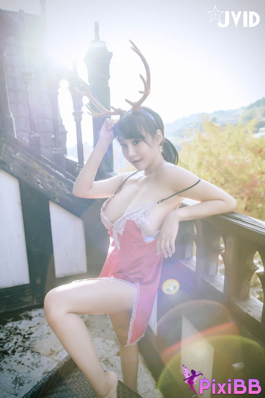 JVID Lele Le Quan Ji Shang Kong Wu Ma Big tits goddess le lu jiao nv hai de bao en PixiBB.COM 038