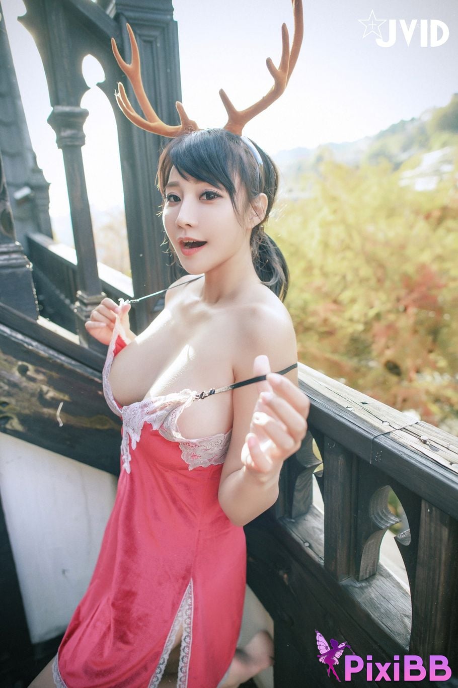 JVID Lele Le Quan Ji Shang Kong Wu Ma Big tits goddess le lu jiao nv hai de bao en PixiBB.COM 042