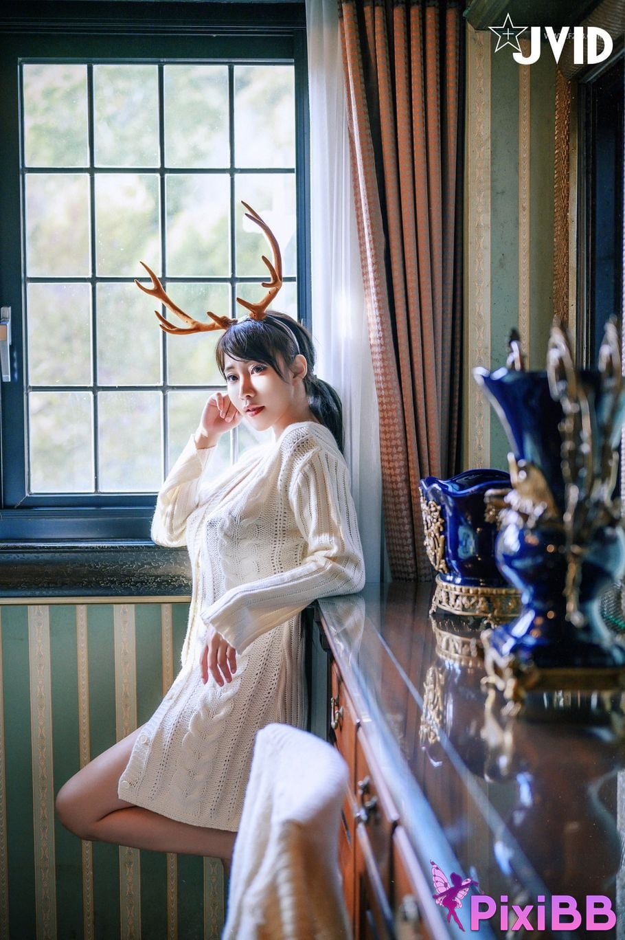 JVID Lele Le Quan Ji Shang Kong Wu Ma Big tits goddess le lu jiao nv hai de bao en PixiBB.COM 046