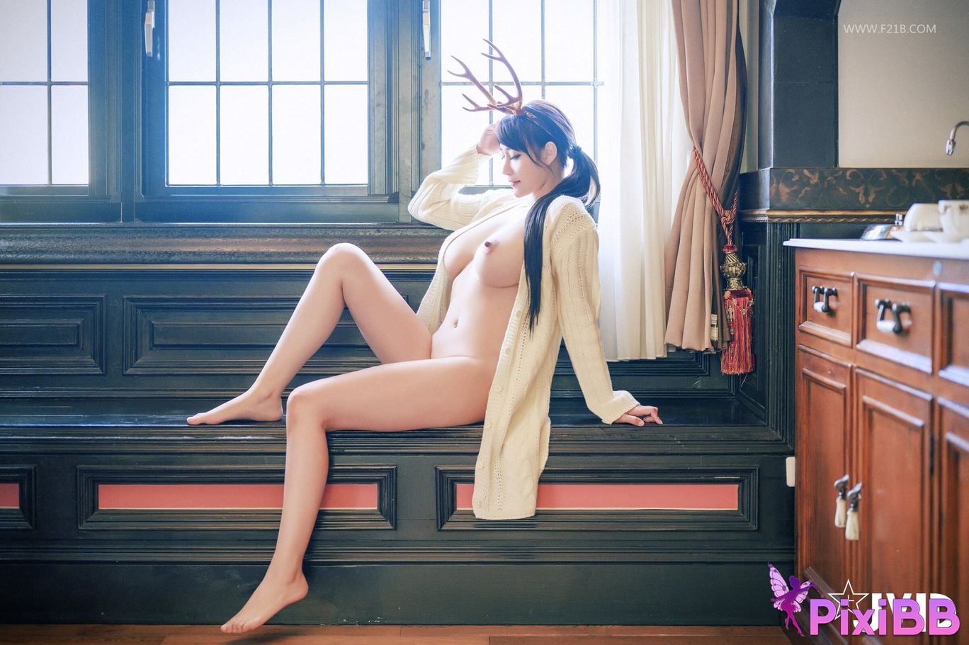 JVID Lele Le Quan Ji Shang Kong Wu Ma Big tits goddess le lu jiao nv hai de bao en PixiBB.COM 065