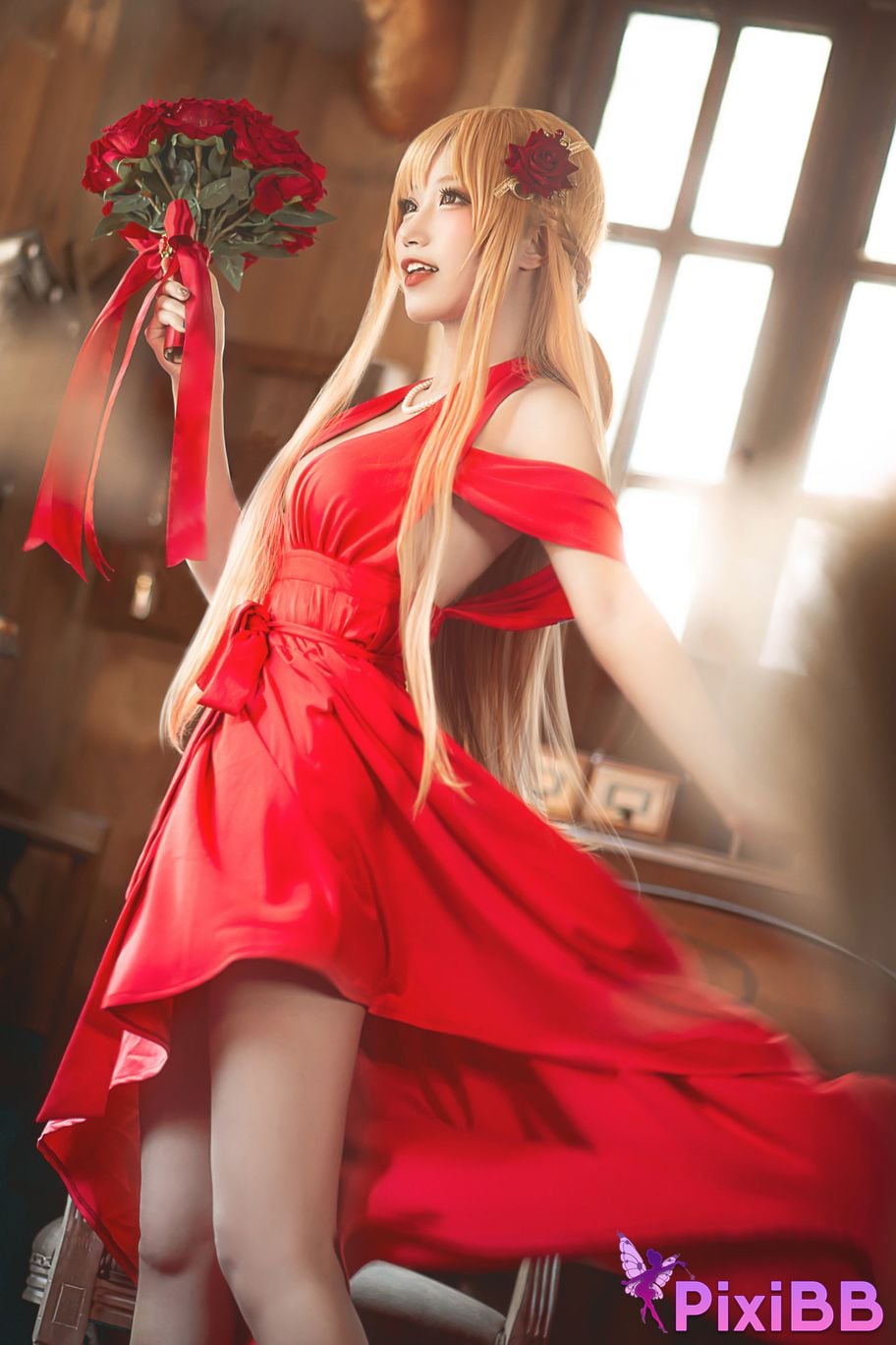 Cosplayer cut Celia Sword Art Online Asuna dress PixiBB.COM 001