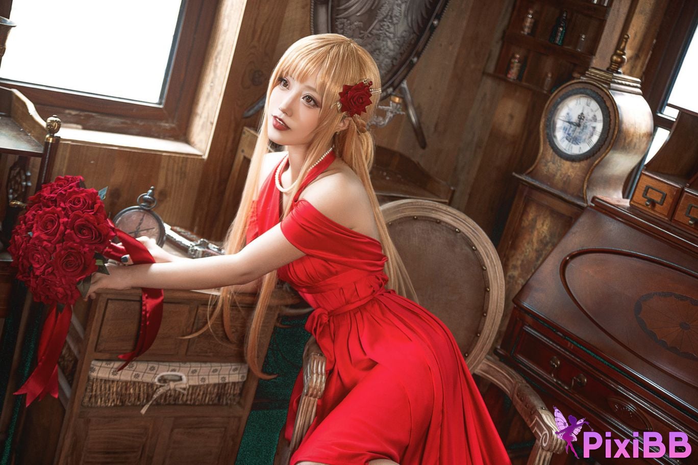 Cosplayer cut Celia Sword Art Online Asuna dress PixiBB.COM 003