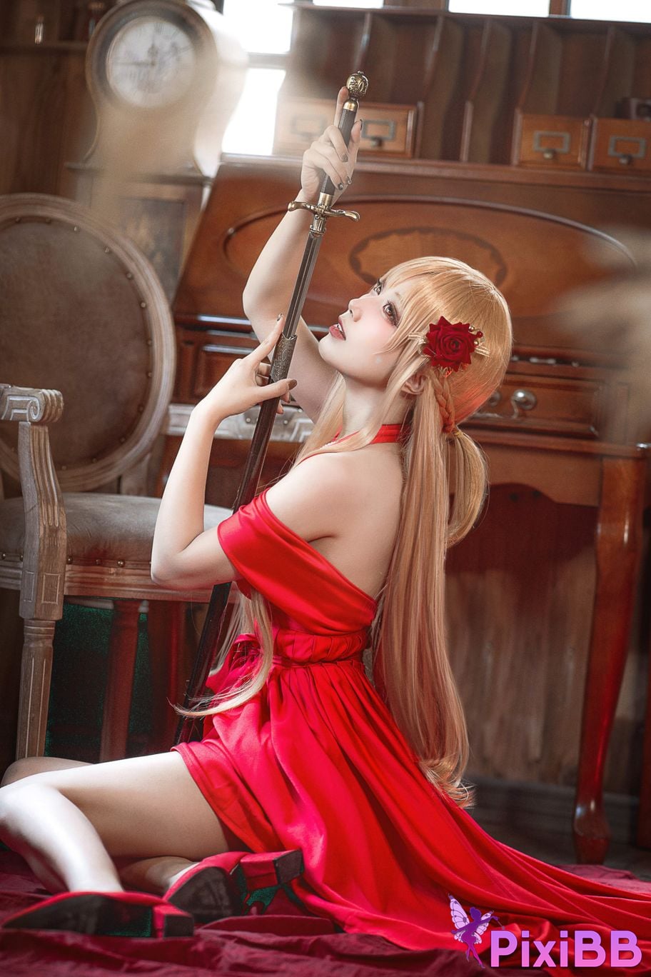 Cosplayer cut Celia Sword Art Online Asuna dress PixiBB.COM 005
