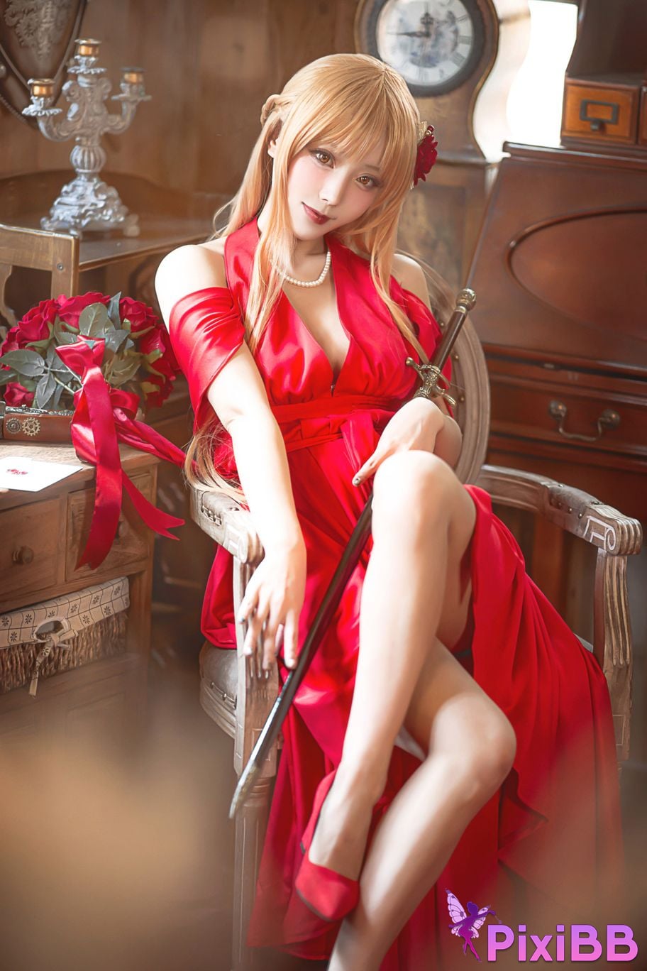 Cosplayer cut Celia Sword Art Online Asuna dress PixiBB.COM 016