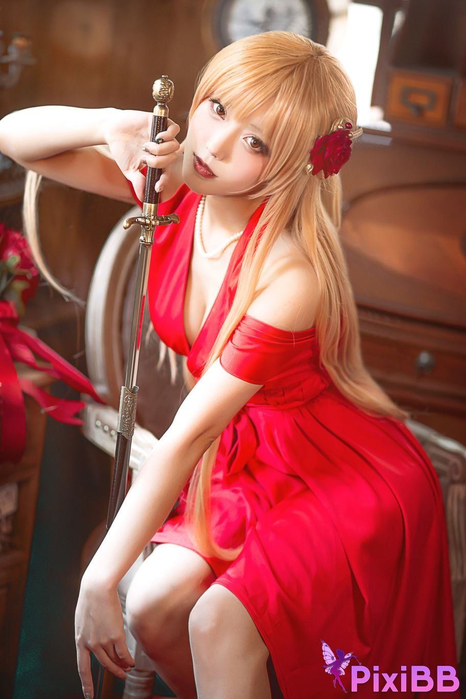 Cosplayer cut Celia Sword Art Online Asuna dress PixiBB.COM 024