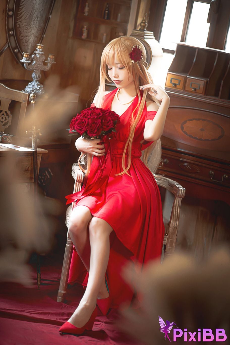 Cosplayer cut Celia Sword Art Online Asuna dress PixiBB.COM 025