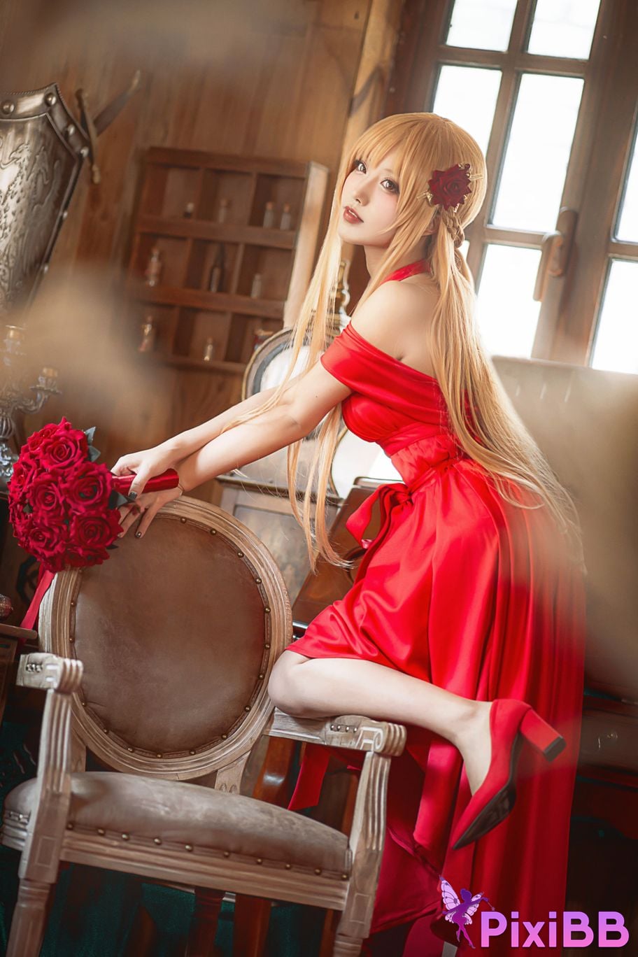 Cosplayer cut Celia Sword Art Online Asuna dress PixiBB.COM 027