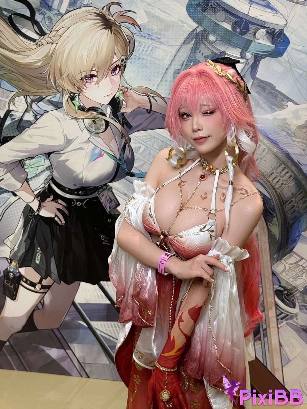 Cosplayer shuimiao Aqua C107 Photos of the scene long distance Ming Chao PixiBB.COM 006