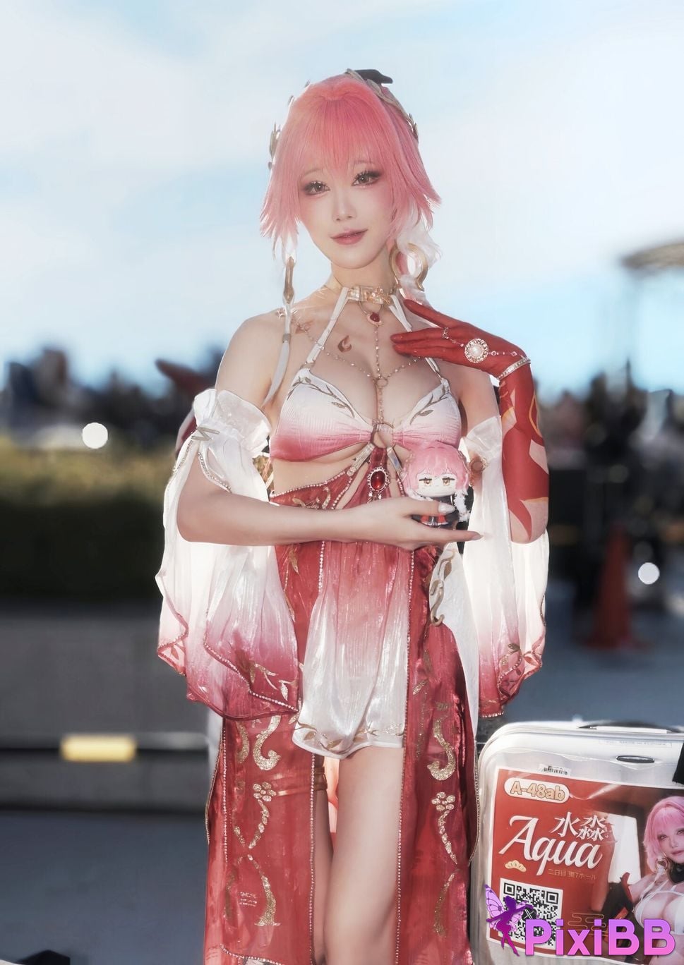 Cosplayer shuimiao Aqua C107 Photos of the scene long distance Ming Chao PixiBB.COM 009