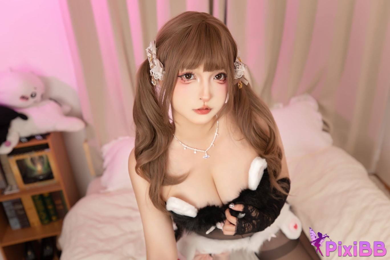 Cosplay Kagurazaka Mafuyu waist twin ponytails PixiBB.COM 004