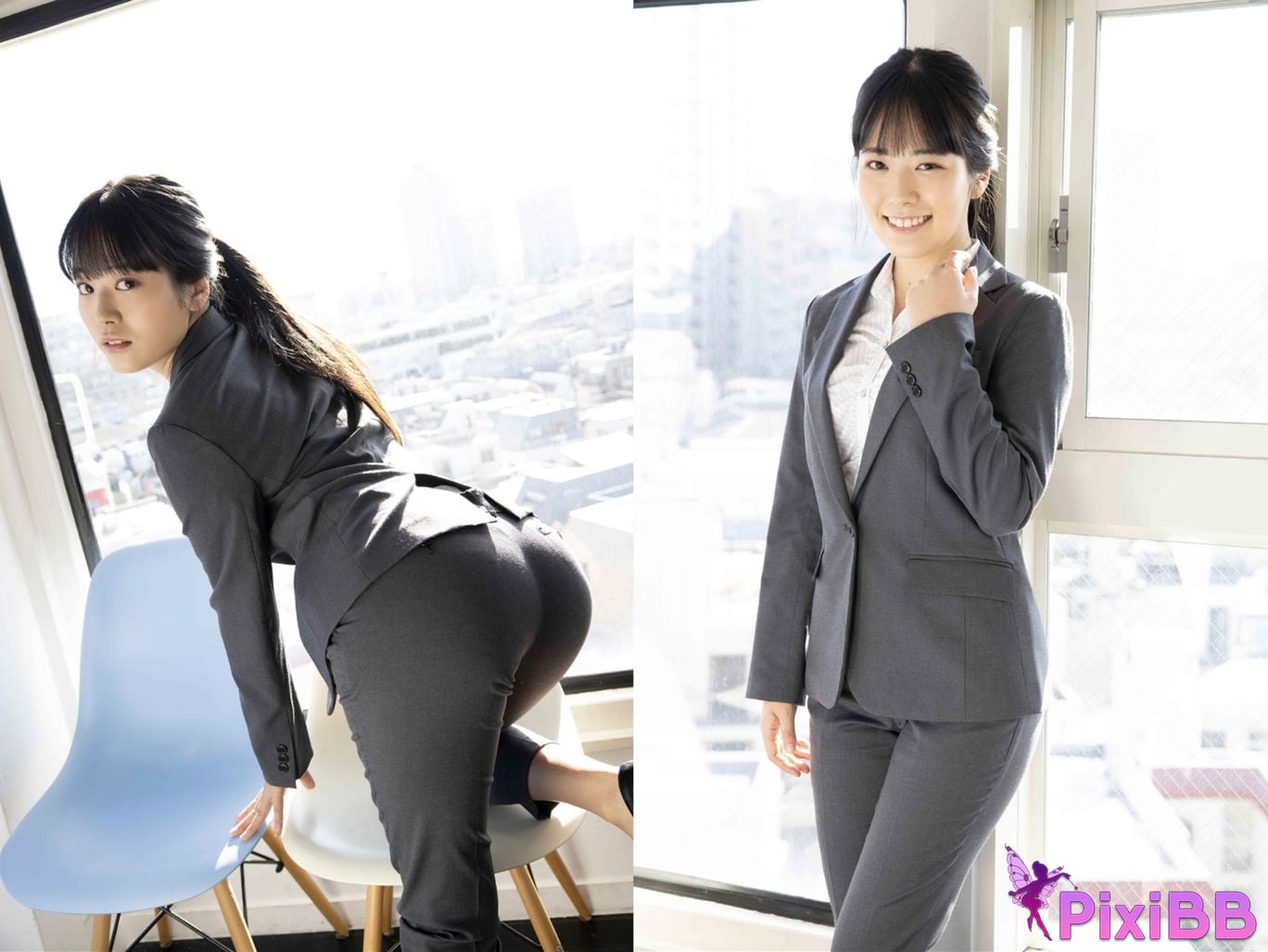 Japanese Idol Shinonome Umi Flash Photobook Trading Company Office Lady It Got Torn trading company OL i t b r o k e PixiBB.COM 002