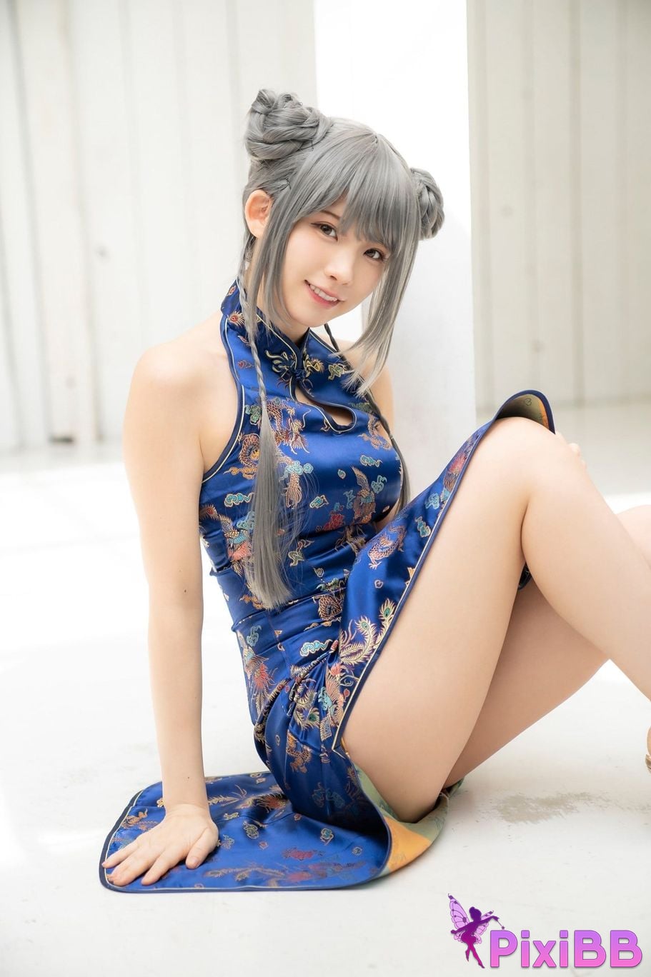 Japanese Idol Enako A landscape aimed at by a richly colored maiden moon change jigra PixiBB.COM 007