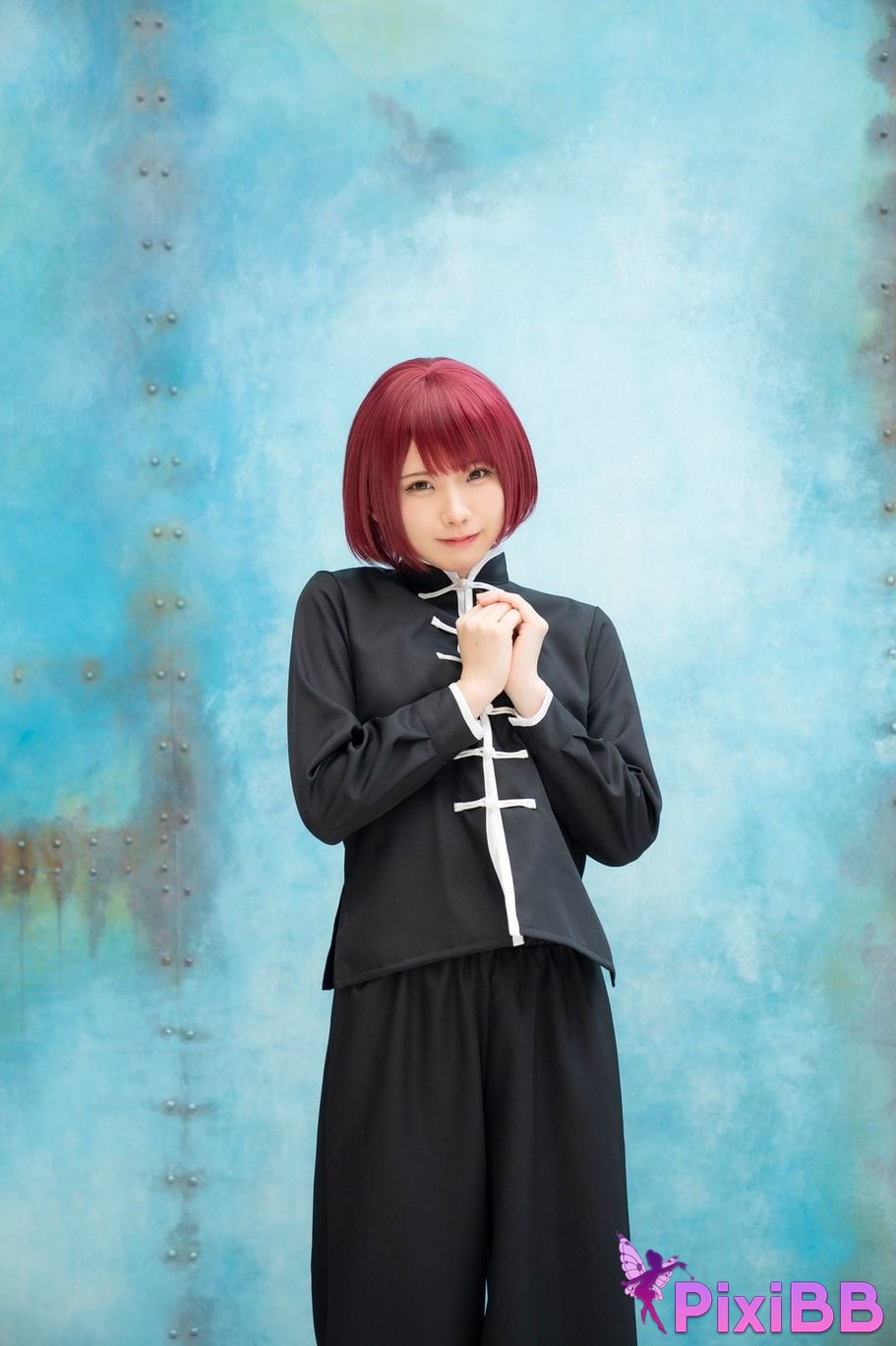 Japanese Idol Enako A landscape aimed at by a richly colored maiden moon change jigra PixiBB.COM 020