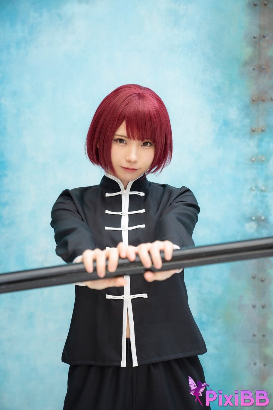 Japanese Idol Enako A landscape aimed at by a richly colored maiden moon change jigra PixiBB.COM 022