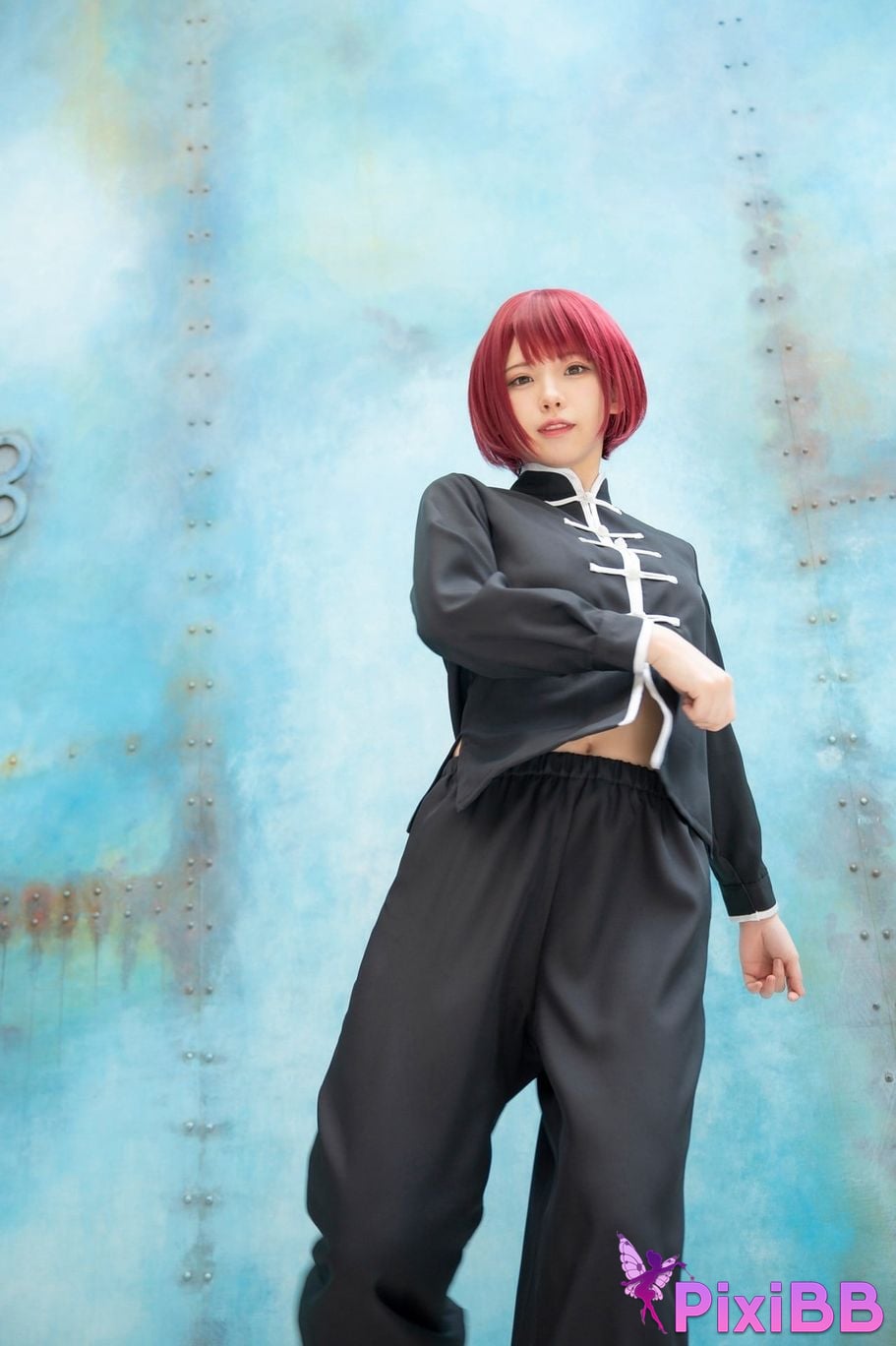 Japanese Idol Enako A landscape aimed at by a richly colored maiden moon change jigra PixiBB.COM 024