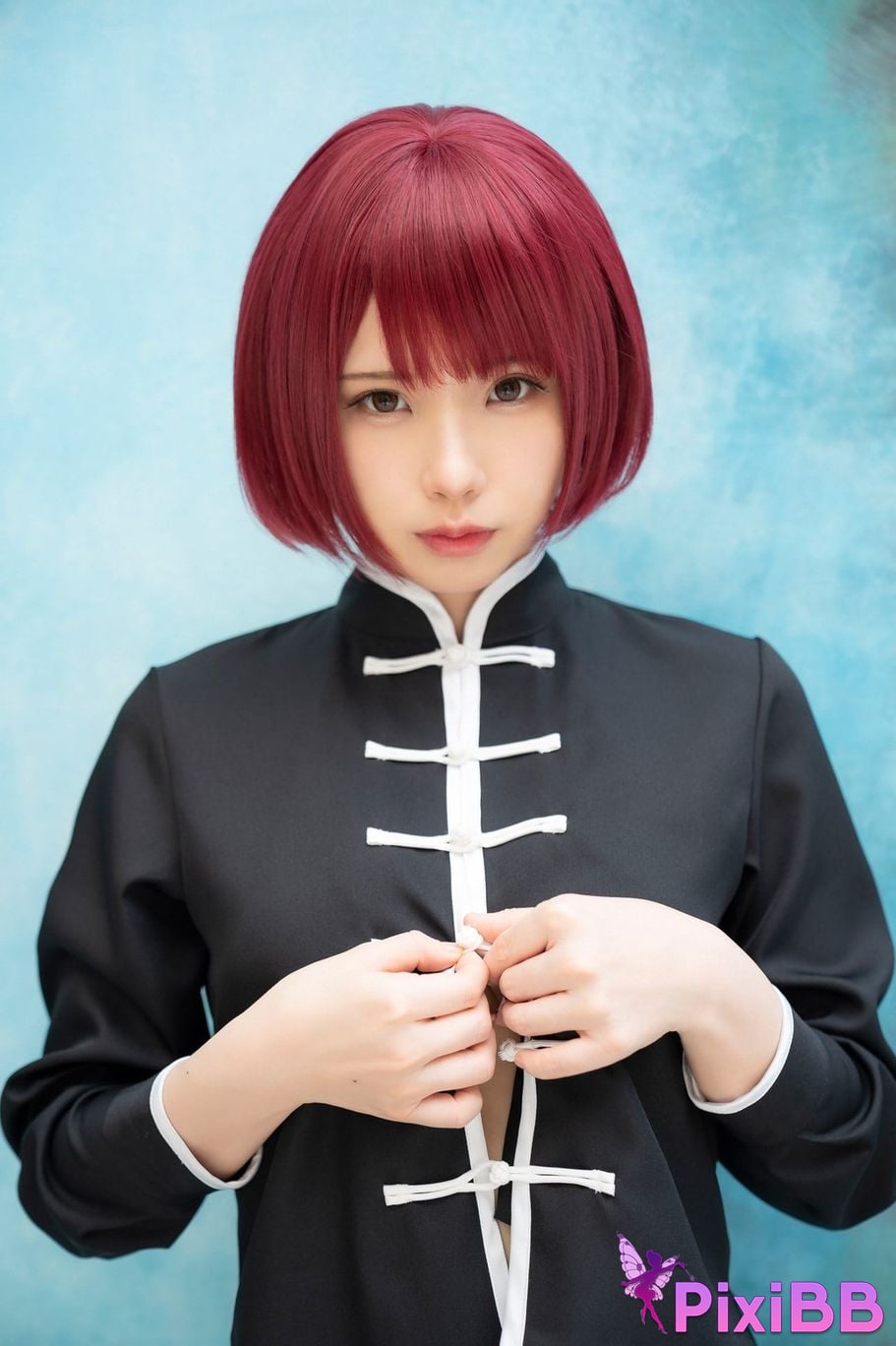 Japanese Idol Enako A landscape aimed at by a richly colored maiden moon change jigra PixiBB.COM 029