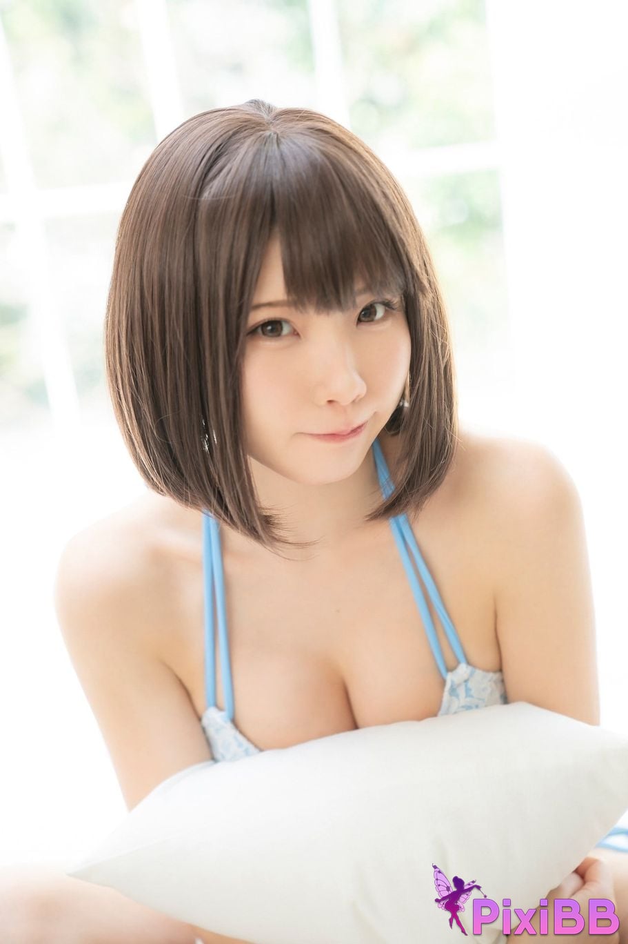 Japanese Idol Enako A landscape aimed at by a richly colored maiden moon change jigra PixiBB.COM 067