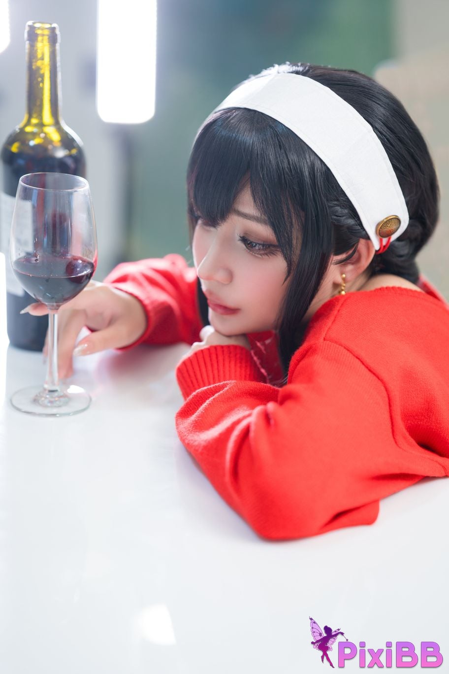 Umeko J Yor Forger Red Sweater PixiBB.COM 1