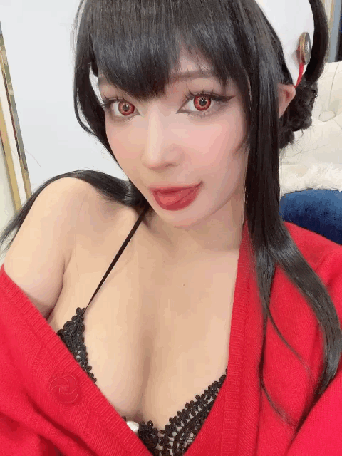 Umeko J Yor Forger Red Sweater PixiBB.COM 5